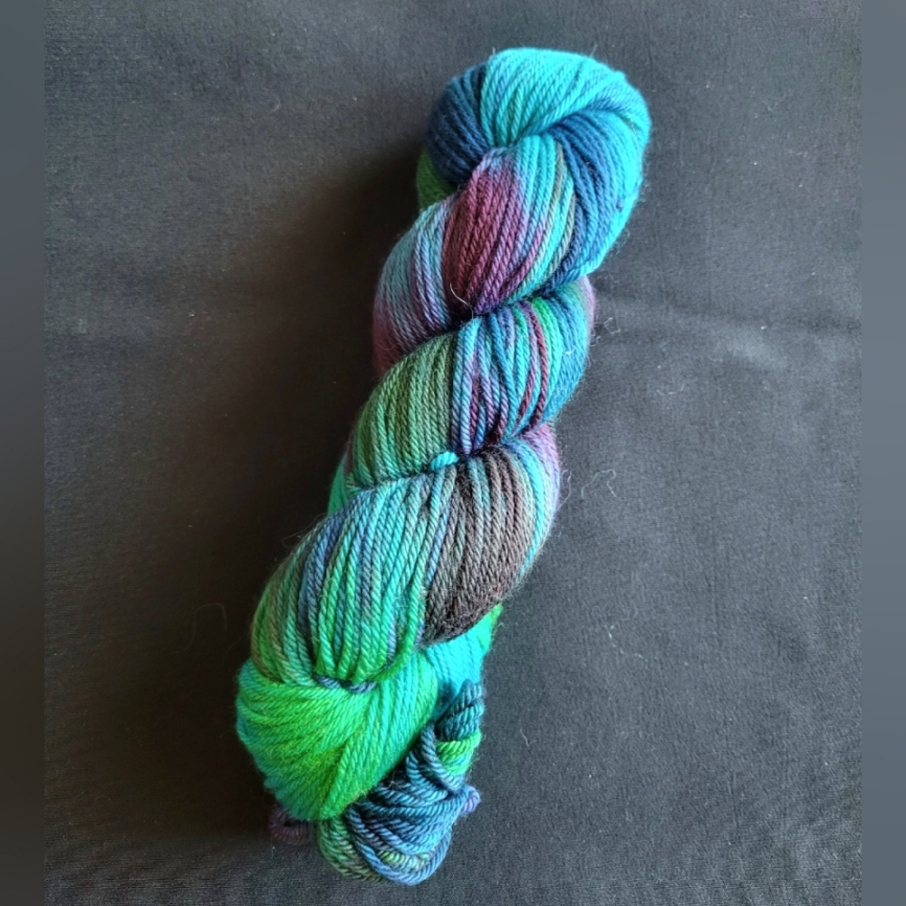 Multicolor Hand Dyed Yarn Skein
